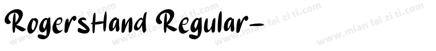 RogersHand Regular字体转换